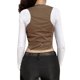 thumbnail image 3 of Txlixc Chalecos cortos irregulares para mujeres, sudaderas de cuello en forma de u sólidas para adultos con botones Txlixc  moda, 3 of 4