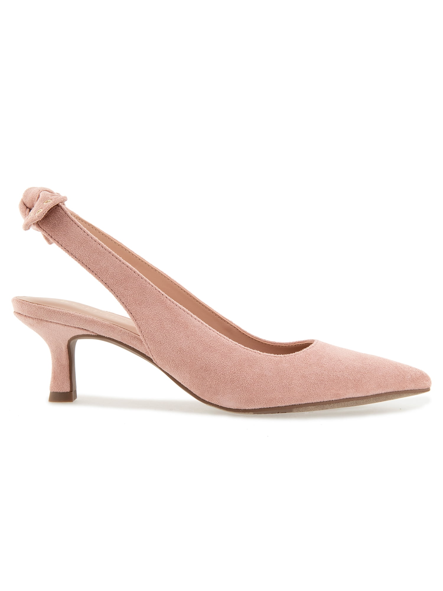 Kensie Olympia Grommet Bow Slingback Kitten Heel