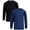 Black/Blue, variant on Quad Seven Boy's Thermal Top - 2 Pack Waffle Knit Crewneck Pullover Long Sleeve Shirts for Boys 8-18