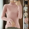 thumbnail image 5 of Turilly Fashion Women's Fall Winter Sweaters Casual High Neck Solid Color Loose Base Knitted Sweater Tops, 5 of 5