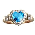 thumbnail image 2 of YYKihy Gemstone Birthstone Sapphire Statement Engagement Rings For Women Anniversary Promise Rings For Her, 2 of 5