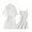 White, variant on Jgppe Women's 2 Pieces Pajamas Sets Satin Silk Long Sleeve Robe and Camisole Nightgown