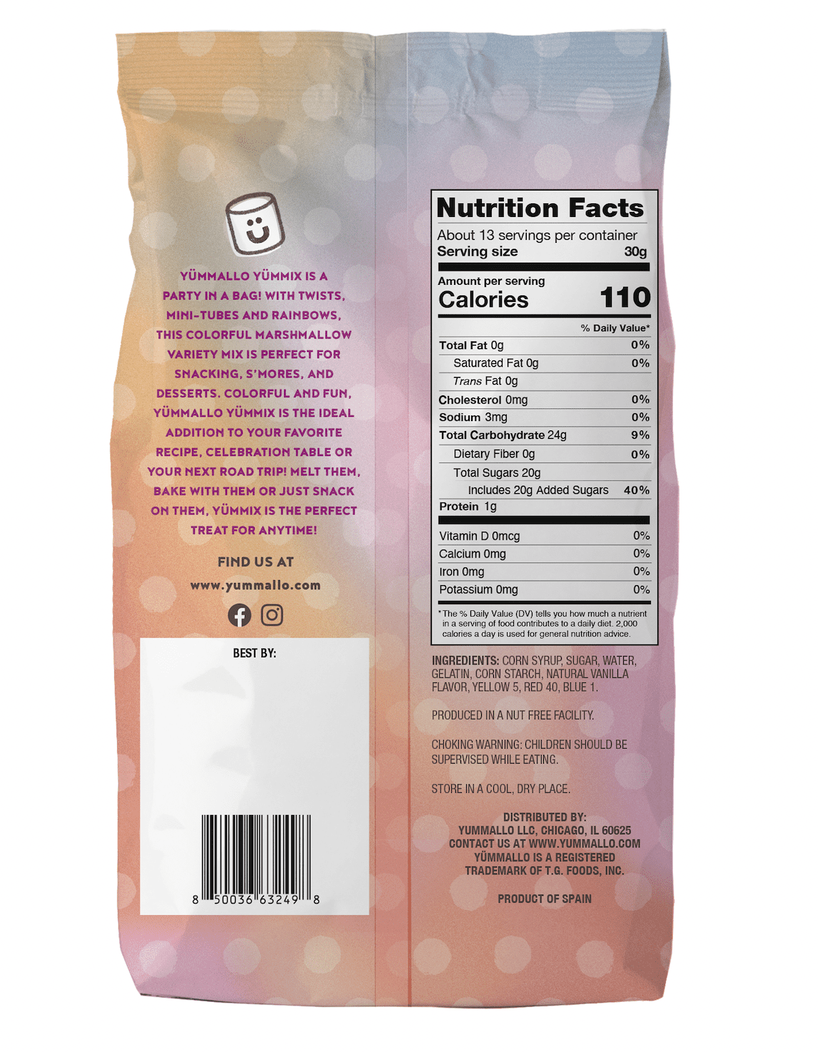 Yummallo Yummix Marshmallow, 14 oz (396g)