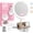 White Silver, variant on Makeup Mirror with Lights and Magnification, Double-Sided 10X Magnifying Mirror, Portable Lighted Makeup Mirror with 3 Color Lights, Rechargeable Make up Mirror 3 in 1 Tabletop, Handheld, Hanging