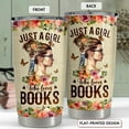 thumbnail image 2 of Book Tumbler Cup 20oz Just A Girl Who Loves Books Tumblers Coffee Travel Mug Book Lovers Gifts for Women Reading Lover Reader Bookworm Gifts for Birthday Christmas, 2 of 6