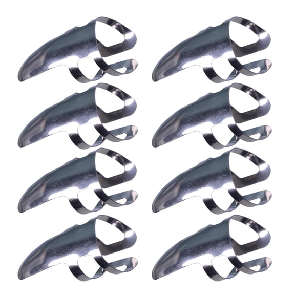 MERRYHAPY 9-Piece Stainless Steel Finger Picks Set Guitar Banjo Accessories