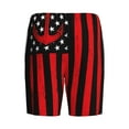 thumbnail image 4 of Picia Nautical American Flag Pajama Shorts for Men, Men's Pajama Bottoms, Sleepwear,Short Pajama Pants-3X-Large, 4 of 9