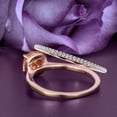 thumbnail image 2 of Dazzling Halo 2.05 Carat Cushion Cut Morganite And Diamond Moissanite Engagement Ring, Wedding Ring, One Matching Band in 10k Solid Rose Gold Shank, Gift For Her Promise Ring, Anniversary Ring, 2 of 3