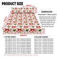 thumbnail image 2 of Yspwyqan Christmas Bow Gingerbread Fitted Sheet Set Twin, 3 Piece Holiday Tree Bedding Set with 2 Pillowcases, Standard Pocket Soft Microfiber Bed Sheet, 2 of 3