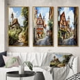 thumbnail image 1 of Designart "Blissful Rural Germany I" Germany Framed Wall Art Set Of 3 - Beige Germany Frame Gallery Wall Set For Home Decor, 1 of 6