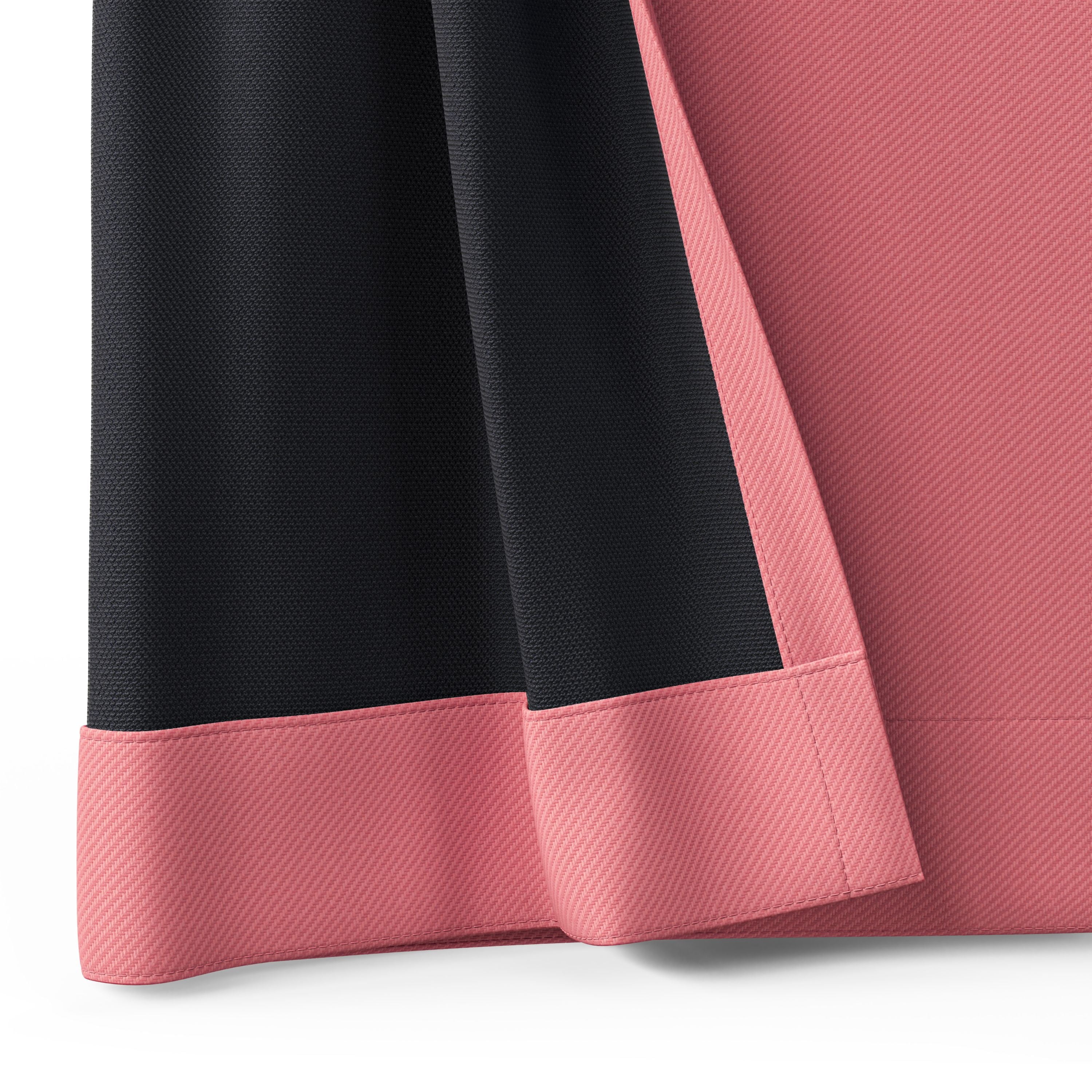 Mainstays Kids Pink Solid Blackout Rod Pocket with Back Tabs Curtain Panel Pair, Set of 2, 30" W x 63" L