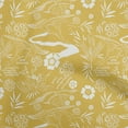 thumbnail image 1 of oneOone Rayon Yellow Fabric Asian Japanese Pattern Craft Projects Decor Fabric Printed By The Yard 56 Inch Wide, 1 of 4