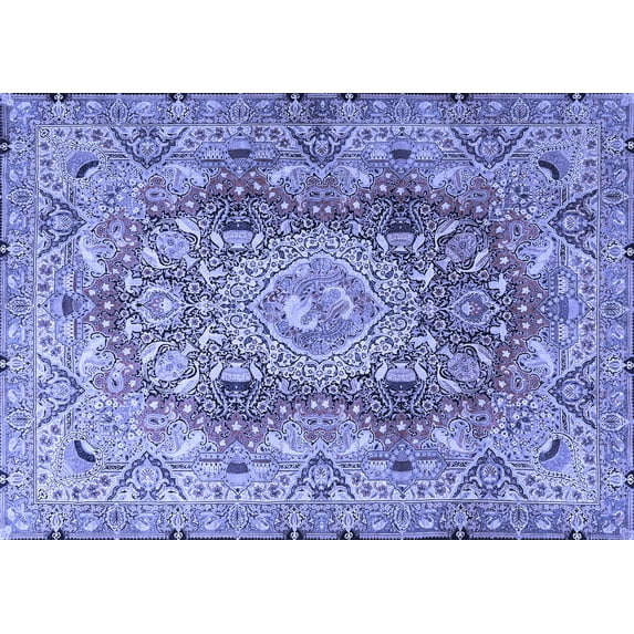 Ahgly Company Indoor Rectangle Persian Blue Traditional Area Rugs, 2' x 3'