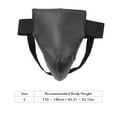thumbnail image 4 of Protector de ingle para boxeo, Protector de ingle para entrenamiento de boxeo, resistente a golpes, PU, negro, 4 of 8