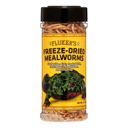 Fluker's Freeze-Dried Mealworms Reptile Bird Turtle Food, 1.7