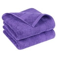 thumbnail image 3 of Ample Decor Hand Towel Set of 2 100% Cotton 18X28 inch - Purple, 3 of 7