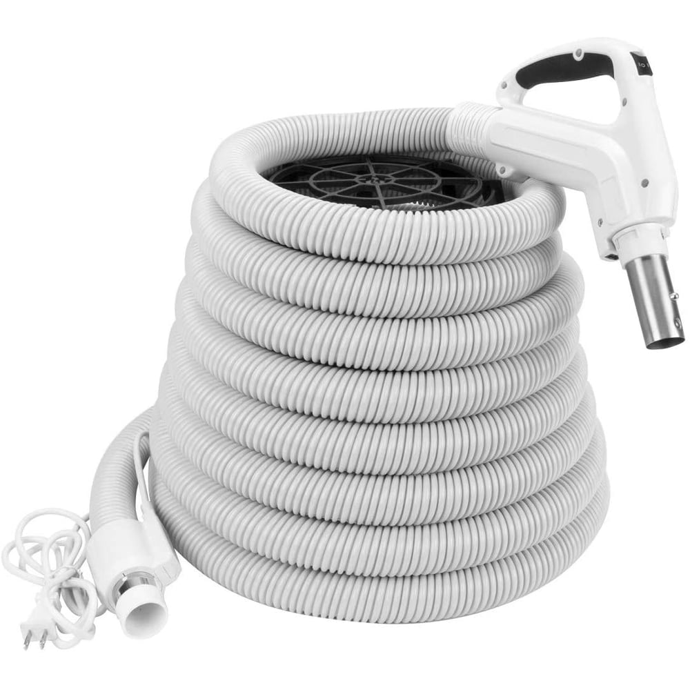 ZVac Universal Central Vacuum Hose 30FT Pigtail High Voltage Electric