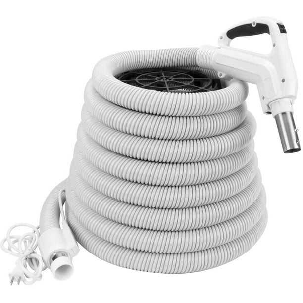 ZVac Universal Central Vacuum Hose 30FT Pigtail High Voltage Electric