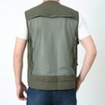 thumbnail image 5 of Men's Multi-Pocket Cargo Vest Lightweight Casual Full Zip Tank Coat for Outdoor Work, Fishing, Travel & Photography, 5 of 8