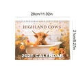 thumbnail image 3 of AuroraX Bathing Cow Wall Calendar 2026 12 Monthly Calendar Planner,Hanging Runs from Jan.2026-Dec.2026 Wire Binding Calendar Whiteboard for Wall,Office Notes for Organizing and Planning, 3 of 9