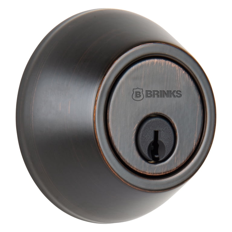 Brinks Keyed Entry Doorknob & Deadbolt Twin Pack, Bronze photo 5