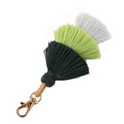 Fashionable Pom Pom Keychains Handmade Tassels Bag Charm Car for Key Purse Keyring Decoration Ins Jewelry Gift for Women