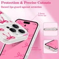 thumbnail image 3 of FANZC-Magnetic for iPhone 13 Pro Case, Bow Case Compatible with MagSafe, Wireless Slim Clear Ribbon Aesthetic Phone Cover Anti-Yellowing Shockproof Protective Cover for Women Girl - Rosy, 3 of 4