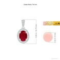 thumbnail image 3 of ANGARA Natural Vintage Style Oval 1 ct Ruby Pendant with Diamond Halo in 14K White Gold for Women (Size-7x5mm) | July Birthstone, Birthday, Anniversary, Jewelry Gift for Women | Natural Ruby Necklace, 3 of 7