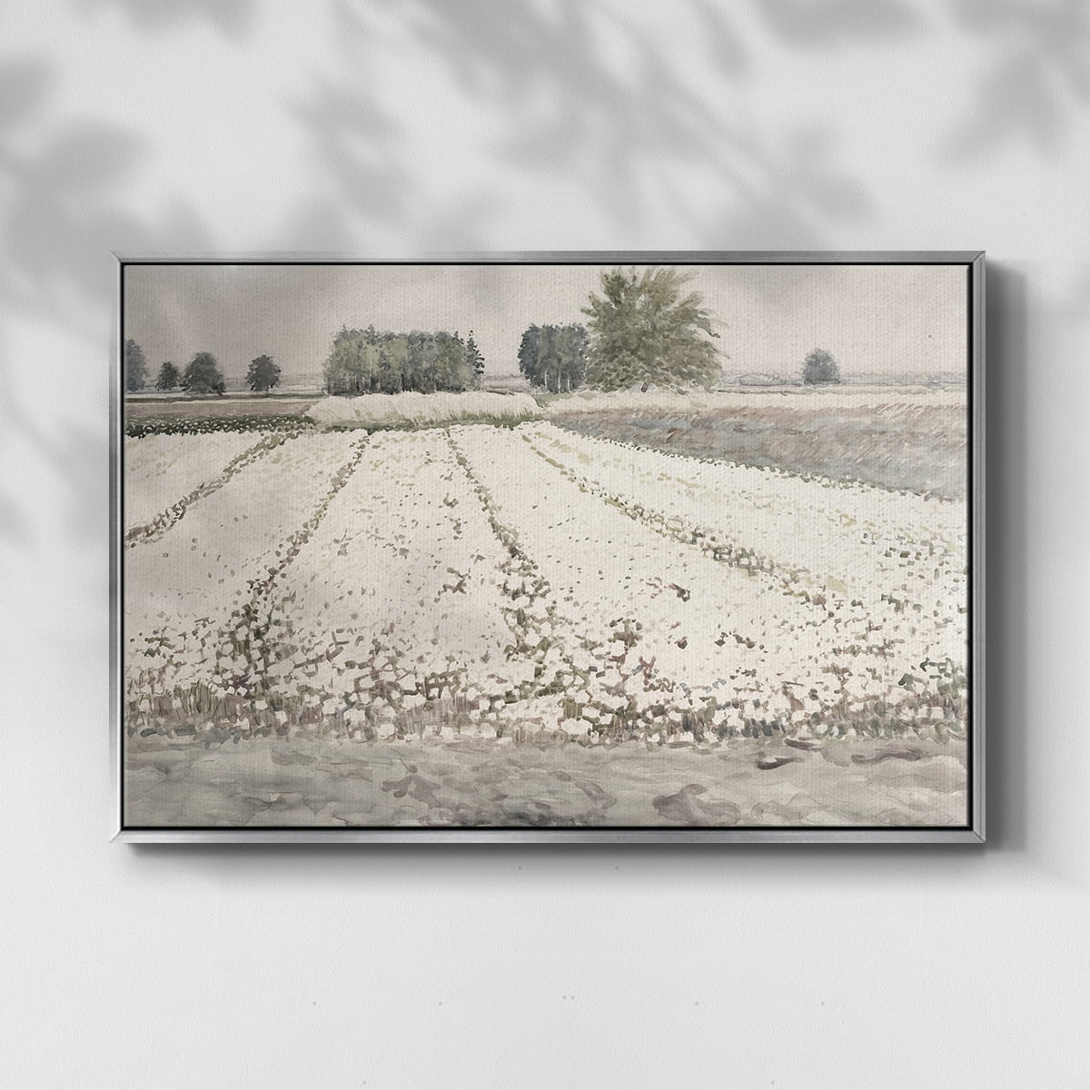 Vintage Landscape-MXII By Wexford Home Framed in Silver Wood Gallery Wrapped Canvas 17 in. x 25 in.