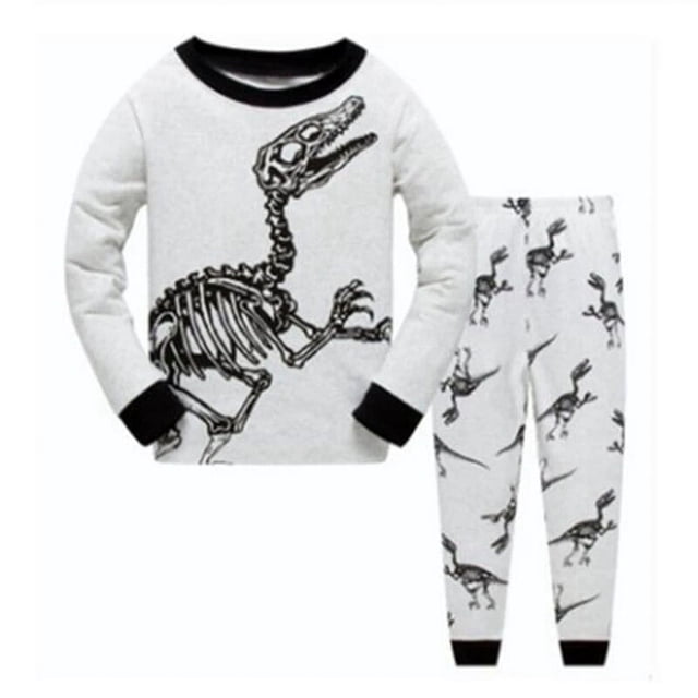 Conjunto de pijamas de algodón para niños y niñas, ropa de dormir de 2 a 7 años, para invierno y otoño, novedad
