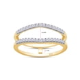 thumbnail image 4 of AFFY 0.33CT Round Moissanite Curved Enhancer Guard Ring for Women in 14K Yellow Gold over Silver-10, 4 of 6