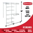 Rubbermaid Configurations White 3 6 ft. Deluxe Closet Kit