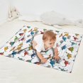thumbnail image 2 of White Cartoon Fantasy Dinosaurs Pattern Blanket,Comfortable Soft Flannel Throw Blanket,All Season,Warm Lightweight Blankets for Sofa Bed Couch Living Room Chair,30"x40", 2 of 4