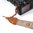 thumbnail image 2 of Bandoulière classique en coton et cuir PU pour appareils photo reflex numériques (marron), 2 of 4