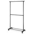 thumbnail image 1 of Whitmor 6898-10159 18.5 x 37.25 x 70.25 in. Adjustable 2-Rod Garment Rack, Black, 1 of 1