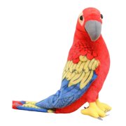 Dualoai Plush Bird Stuffed Toy Budgerigar Plush Toy Kids 19.69inchx10.24inch Present Red Blue Yellow