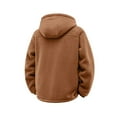 thumbnail image 6 of Womens Sherpa Lined Hoodie Thermal Full Zip Fleece Hoodie Winter Warm Jackets Trendy Hooded Long Sleeve Outfits (5XL, Brown), 6 of 8
