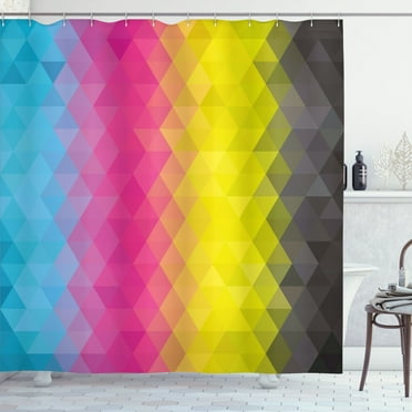 Ambesonne Abstract Shower Curtain, Modern Mosaic, 69"Wx70"L, Multicolor