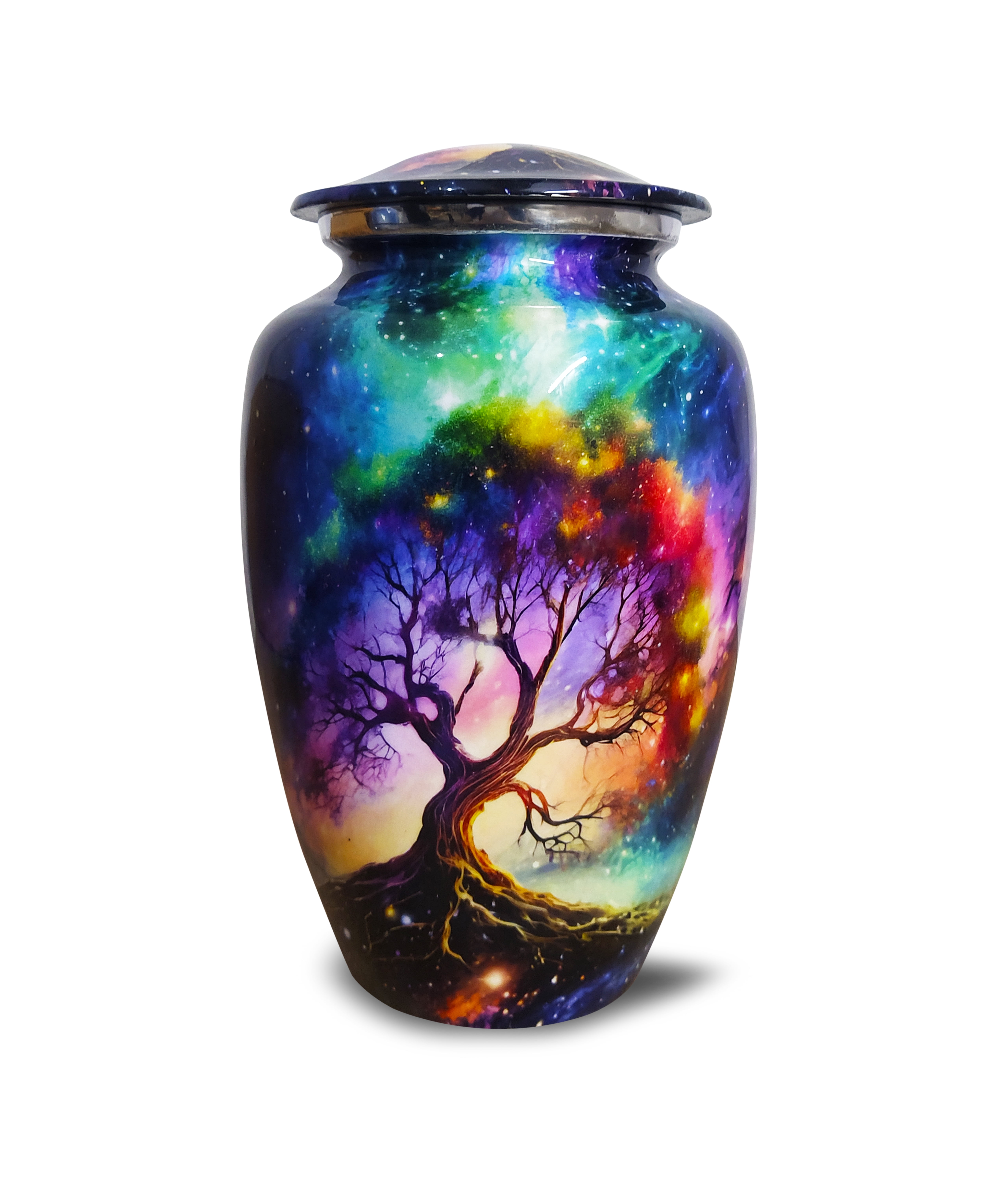 Cosmic Galaxy Tree Cremation Urns for Human Ashes Adult Male Female, Burial Urns, Decorative Urns, Funeral Urns, for Women and Men