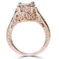 thumbnail image 2 of Pompeii 2 Carat Morganite & Diamond Vintage Engagement Ring 14K Rose Gold (H/I,I1), 2 of 4