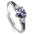 thumbnail image 4 of CHOOSE YOUR COLOR Women's Simulated Amethyst Ring .925 Sterling Silver Band Purple CZ Female Size 6, 4 of 4