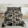 thumbnail image 3 of Homewish Retro Boho Tribal Queen Comforter Set,Rustic Western Farmhouse Bedding Sets,Bear Silhouette Deer Skull Bedding Comforter Set For Boys Kids,Breathable Home Decor Reversible,3-Piece, 3 of 9