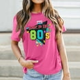 thumbnail image 2 of QHWAUAKFBN T Shirts For Women Trendy Graphic The 80's Shirt Vintage 80S Music Party Short Sleeve Blouse Tshirts Top, 2 of 4
