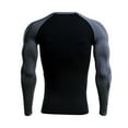 thumbnail image 5 of VSSSJ Men's Compression Shirts Muscle Fit Long Sleeve Athletic Workout Tops Casual Breathable Basic Gym Sports Undershirts Black S, 5 of 6