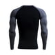 thumbnail image 5 of Blusas y camisas de manga larga con cuello redondo para hombre, estilo casual, a juego, para correr, fitness, de poliéster., 5 of 6