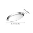 thumbnail image 5 of OIUR Stainless Steel Roasting Pan with Handles Oval Grilled Fish Pan Multifunctional Baking Pan for Grilled Fish Turkey Lasagna, 5 of 6