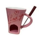 thumbnail image 1 of Taza para fondue de chocolate con tenedor, calentador de queso y mantequillera individual, ideal Corazón rosa, 1 of 9
