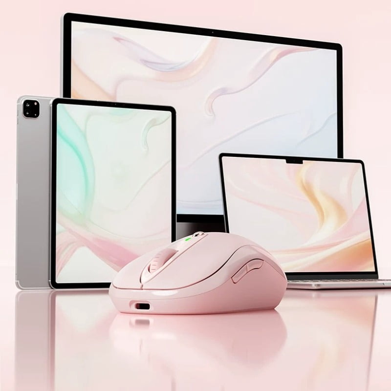 Bluetooth Wireless Mouse with Type-C Charging, Silent Rechargeable Mouse for MacBook IPad Laptop