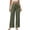 Army Green, variant on Women's Soft Stretchy Side Pocket Straight-Leg Cargo Full Length Pants with Elastic Mid Waist Adjustable Waist Multi-Pocket Regular Fit for Everyday Office Travel Commute