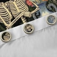 thumbnail image 4 of Homewish Teens Adults Gothic Skeleton Black Out Curtains,Chic Flowers Curtains Pack of 2 (42x63 Each),Retro Exotic Style Bedroom Curtains,Ultra Soft Home Decor, 4 of 6